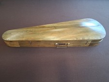 Beautiful Antique Original GSB Improved Natural Wood Coffin Style Violin Case