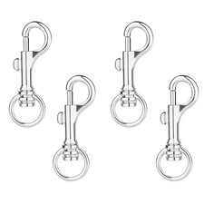 4 PCS Flag Clips for Flagpole Rope Heavy Duty Swivel Snap Hooks Zinc Alloy