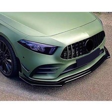 Front Spoiler Lippe Sport Schwarz Glanz passt für Mercedes A W177 V177 ab 2018