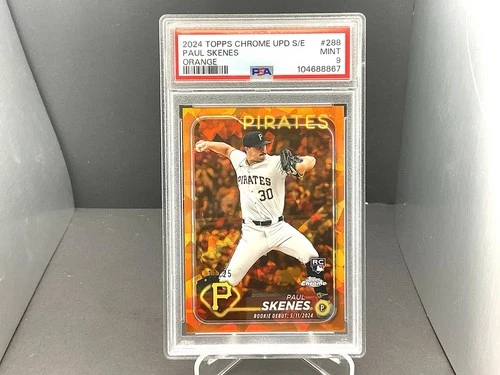 2024 Topps Chrome Update Series Sapphire Edition - Paul Skenes Orange /25 PSA 9
