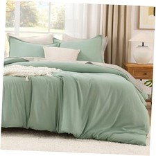 Oversized King Comforter Set 120x120, 3 Pieces Super King Sage Green