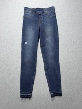 Spanx Jeans Womens Small Blue Denim Skinny Jeggings Pull On Shaping Pants