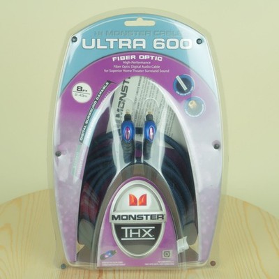 Monster Ultra 600 THX Certified Fiber Optic Digital Audio Cable 8 Feet New