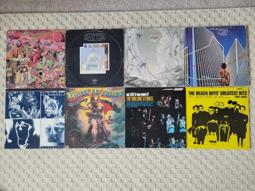 RECoRD LoT x8 LED ZEPPELIN IRoN BUTTERFLY RoLLING SToNES YES MoLLY HATCHET+NICE