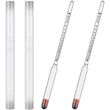 2x Alcohol Hydrometers Alcohol Meter Distilling Spirit Brandy Liquor Proof 0/200