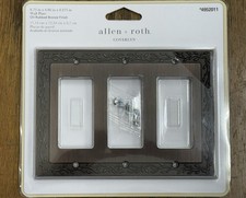 allen roth - New Wall Plate Oil Rubbed Bronze Finish -3 Gang Coverlyn