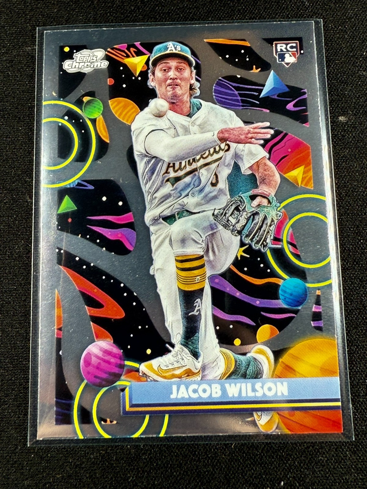 Jacob Wilson RC 2025 Topps Chrome Cosmic Base Rookie Card-#139 Athltics RC