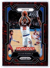 2023-24 Panini Prizm Monopoly #58 Julius Randle Monopoly Man Red Pattern