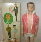 VINTAGE EARLY BARBIE BOYFRIEND KEN DOLL BRUNETTE  w/ BOX & STAND