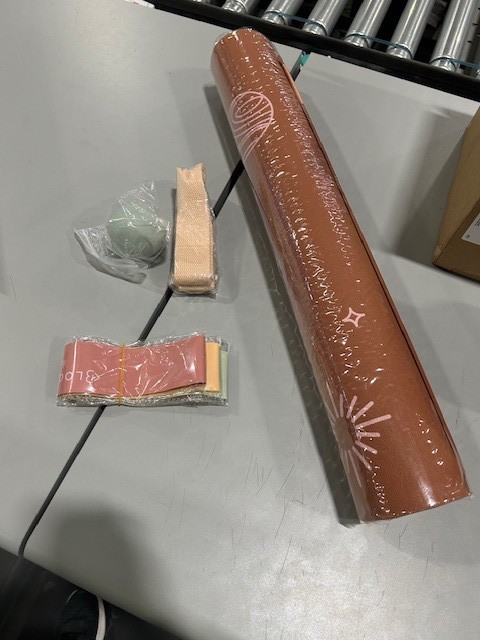 KIT BOGILATES STARTER FIT - TAPETE MARRÓN/ACCESORIOS MULTICOLORES