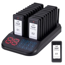 Restaurant Pager System,Social Distancing Buzzer 20 Pagers,Wireless Calling Gues