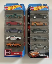 Hot Wheels 5 Packs Lot of 2 - Fast  Furious 2023 Set / 2023 Nissan Set NEW