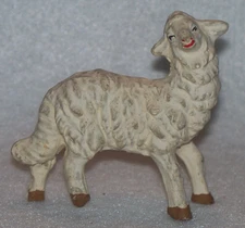 VINTAGE ANTIQUE CHRISTMAS NATIVITY MANGER SCENE SHEEP LAMB FIGURINE