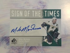 2000-01 SP Authentic Mike Modano Auto #MO Sign of the Times Autograph 