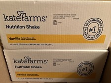 2 Cases - Kate Farms Nutrition Shake Vanilla - 11 Oz Each 24 Drinks Exp 10-2026