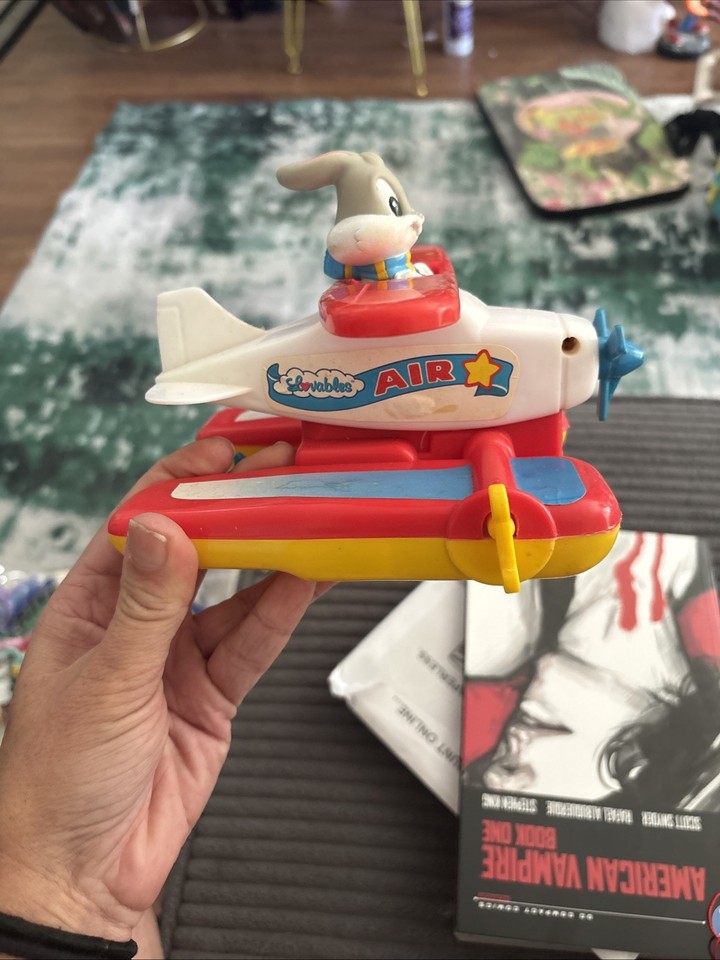 Warner Bros Vintage Tyco Wind Up Toy Bugs Bunny Lovables Air Airplane ...