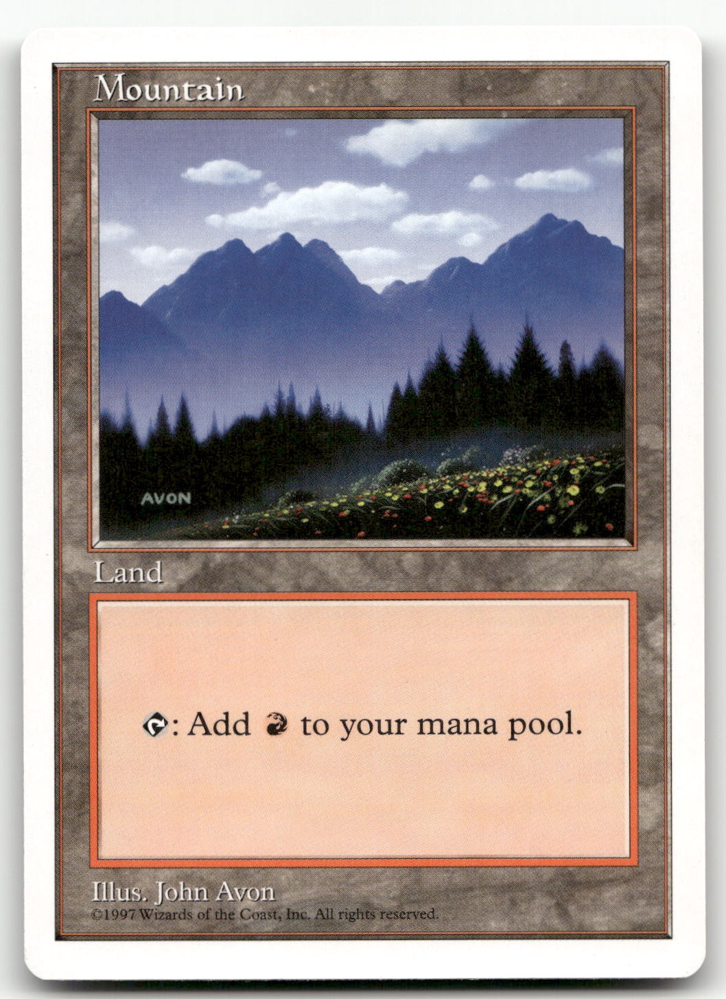 Mountain (445) #445 (NM) Fifth Edition 5ED Magic MTG