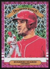 2019 Donruss Optic #25 Eugenio Suarez Pink Velocity #/199 SN