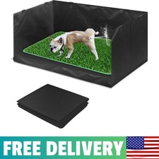 High Walls Dog Pee Pad Holder with Artificial Grass Foldable Indoor Dog Potty...
