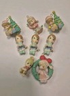New ListingVintage Lot of 8 Enesco Precious Moments Miniature Mini Christmas Ornaments
