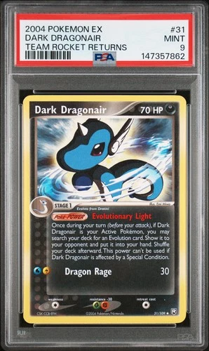 2004 POKEMON EX TEAM ROCKET RETURNS #31 DARK DRAGONAIR PSA 9
