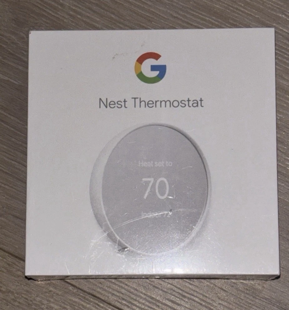 Google G4CVZ Nest Smart Programmable Wi-fi Thermostat - White/Gray NEW