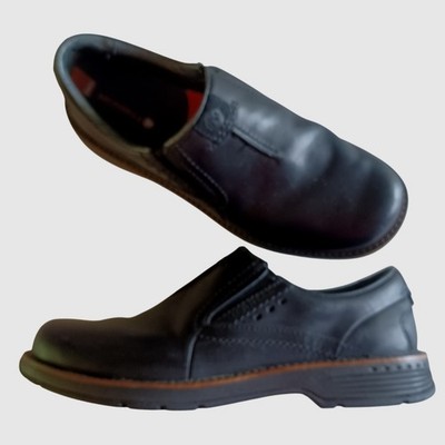 Merrell Realm Moc Mens Black Leather Slip On Loafers Shoes J42149 Size 9