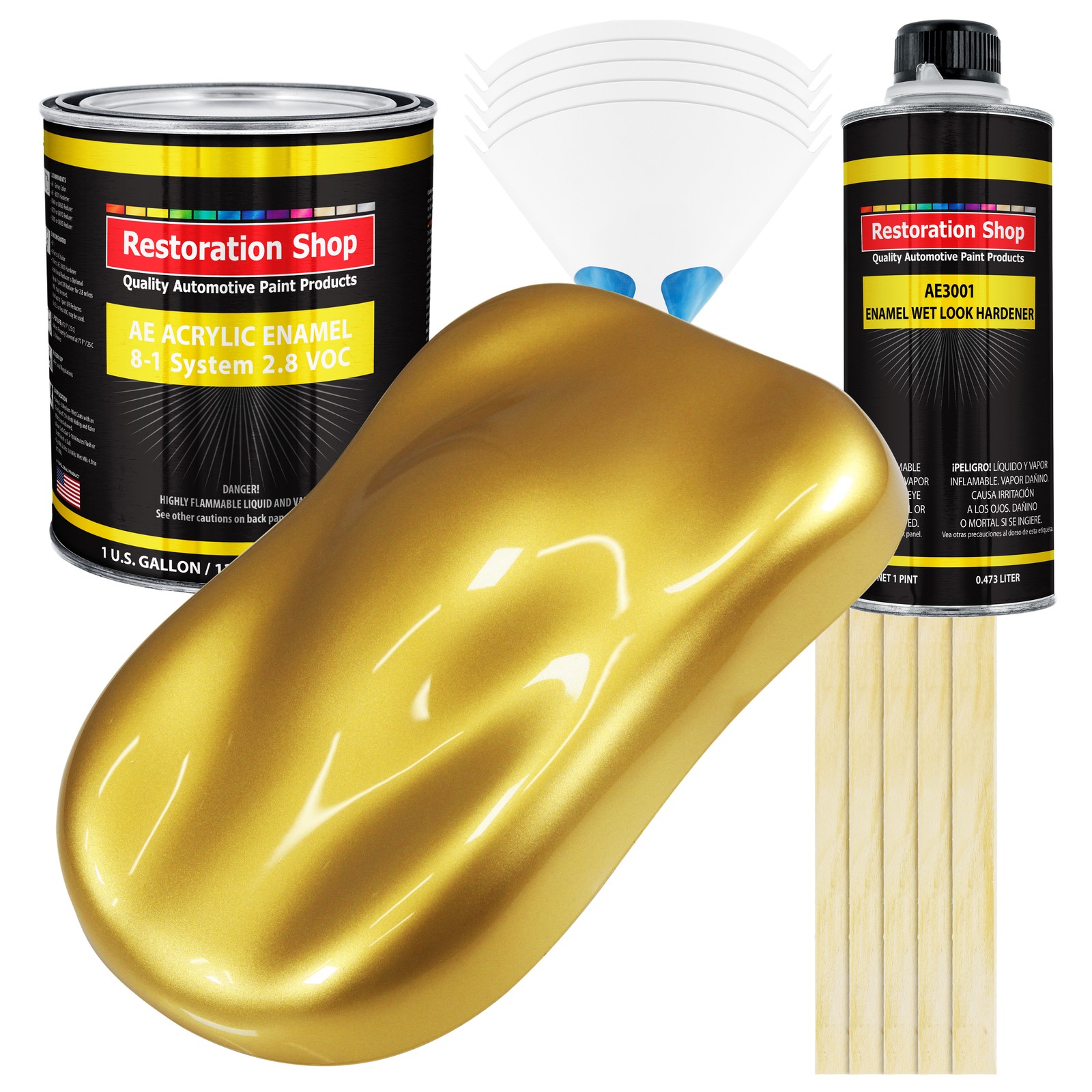 Restoration Shop Anniversary Gold Metallic Acrylic Enamel Auto Paint Gallon Kit