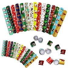 Pcs Christmas Slap Bracelets for Kids Christmas Slap Bracelets Bulk for Boys 15
