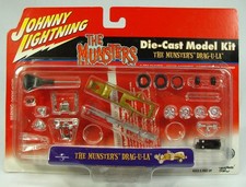JOHNNY LIGHTNING THE MUNSTER'S DRAG-U-LA DIE-CAST MODEL KIT 1/64TH SCALE GOLD