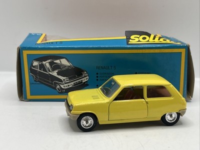 Vintage Solido Renault 5 #10 Yellow Diecast Car 1:43 Scale Made In France