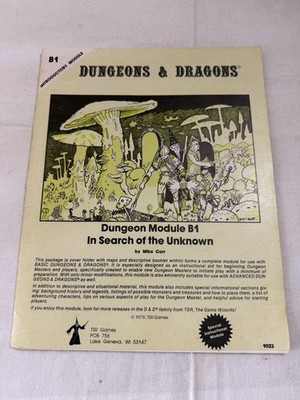 B1 In Search of the Unknown Dungeons and Dragons (Basic)