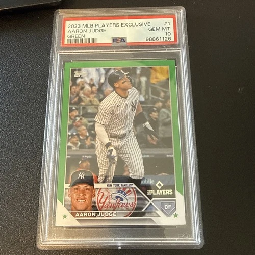 2023 Topps X MLB Players Exclusive Aaron Judge #1 New York Yankees Green PSA 10