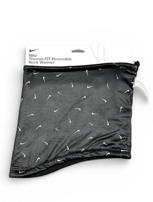 Nike Therma-FIT Reversible Neck Warmer Adult Black Gray Swoosh Snood Gaiter NWT