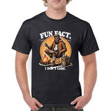 Bigfoot Fun Fact T-shirt Sasquatch Hide and Seek Champ Camping Men's Tee