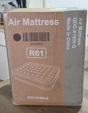 R61 QDC-X16IN-Q Queen Inflatable Air Built In Pump Mattress 16in Black PVC Firm