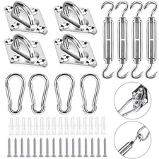 Stainless Steel Sun Sail Shade Canopy Fixing Fittings Hardware Accessory Kit