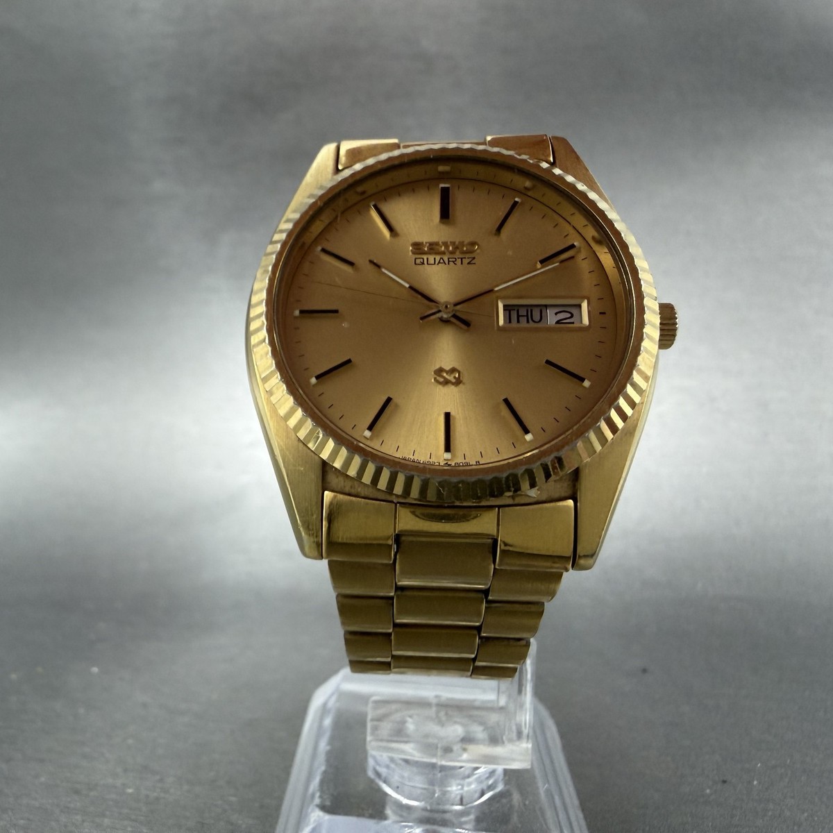 Seiko President Watch Men 36mm Champagne Dial Gold Tone 6923-8080