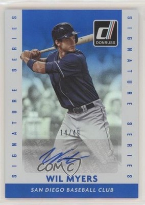 2015 Panini Donruss Signature Series Blue 14/49 Wil Myers #58 Auto y0i