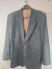 Oscar De La Renta Men's 42R Dark Green Wool Cashmere Sport Coat Blazer Jacket