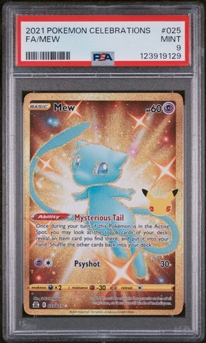 2021 POKEMON CELEBRATIONS #025 FULL ART/MEW PSA 9