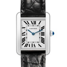 Cartier Tank Solo Silver Roman Dial Steel Ladies Watch W5200005