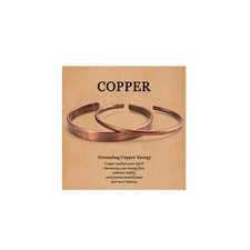 2PCS Copper Cuff Bracelet Bangle for Women Men