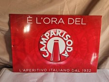 Insegna Pubblicitaria Metallica A Rilievo Campari Soda L'aperitivo Cm 60x40