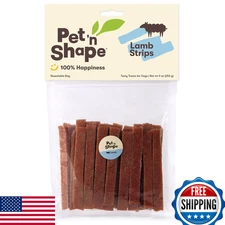 Pet 'n Shape Lamb Jerky Dog Treats - 9 oz - Natural, USA Made, Healthy for All D