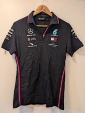 2022 Mercedes AMG Petronas L Women Fit Short Sleeve Polo Shirt Black Unworn