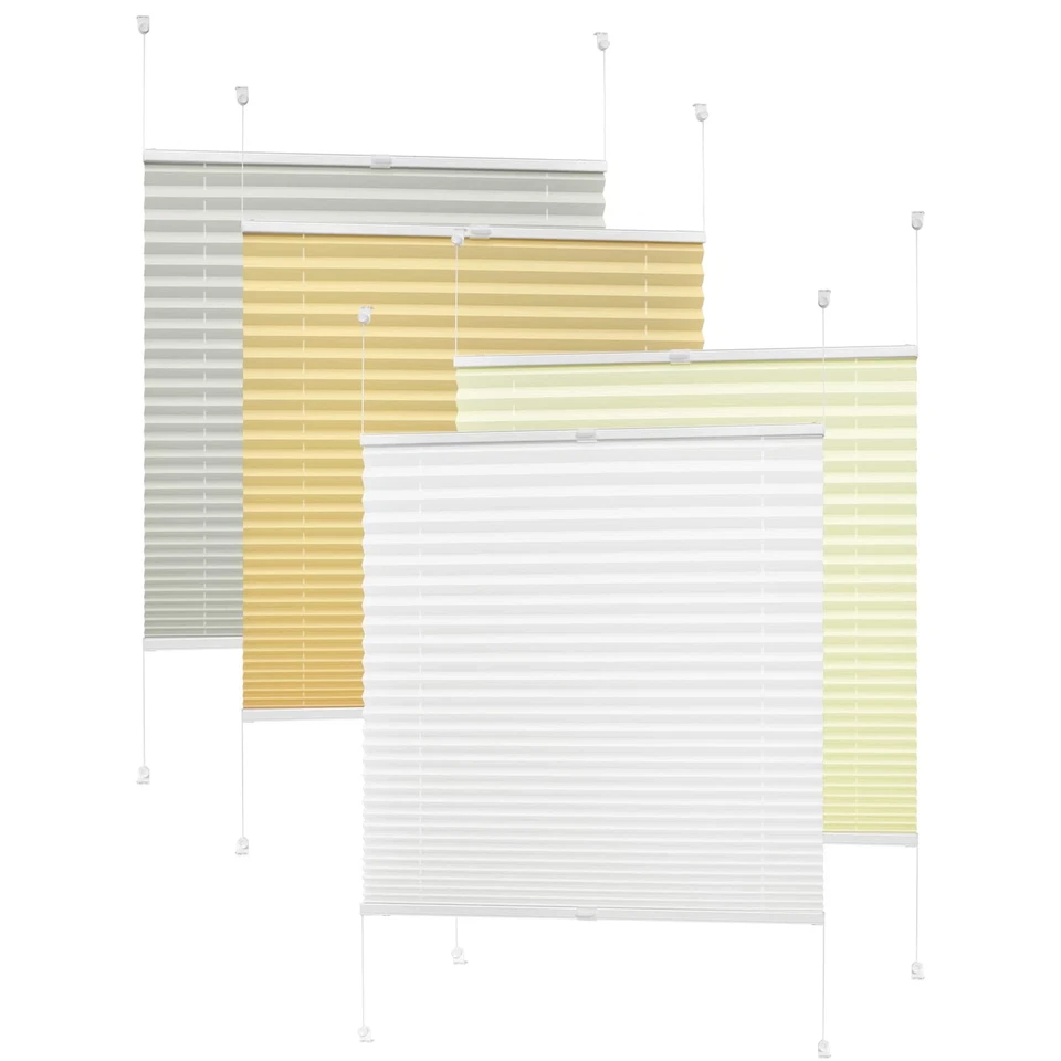 Plissee ohne Bohren Klemmhaltern Fenster Tür Verspannt Plisseerollo Polyester - Bild 1 von 4
