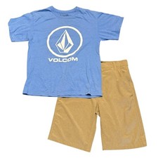 Volcom Tony Hawk Boys Shirt Shorts Set Size 16/Large