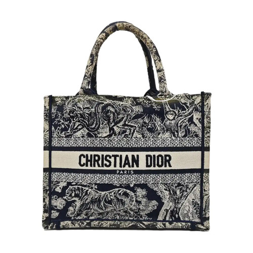 DIOR Book Tote Handbags Cloth Blue Free Shipping | Duties Paid