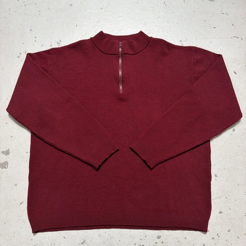 Filson, Maglione Vintage Filson 719 Lana 1/4 Zip Guida Pesca Caccia Campo Made USA XL